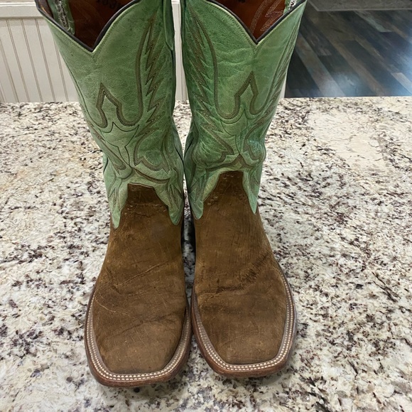 Rios of Mercedes Green and Brown Western Boots - Picture 2 of 4